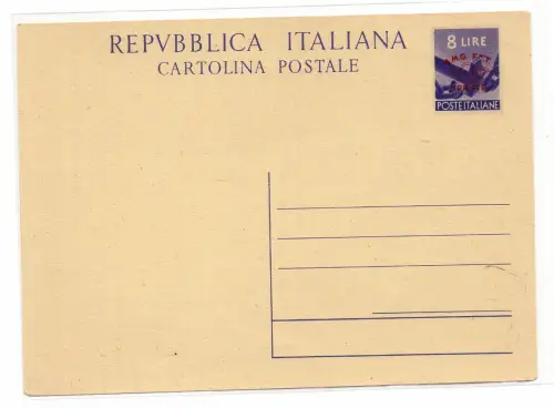 Triest Eine Postkarte 8 Lire Kongress Triest Nr. C 9