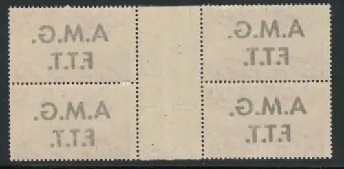 Demokratische Luftpost Lire 10 mit Gruppenzwischenraum und klarem Abziehbild