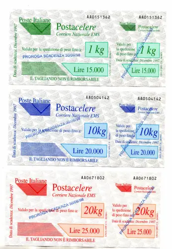 Postacelere Nr. 4/6er Set mit drei Gutscheinen