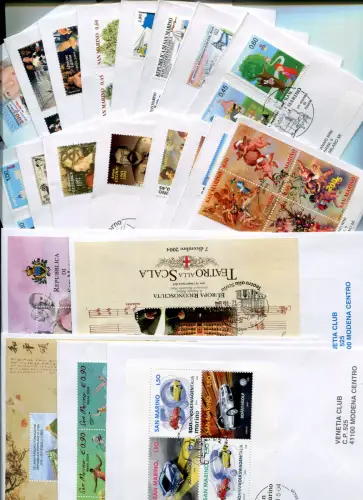 San Marino FDC Venetia 2004 kompletter Jahrgang
