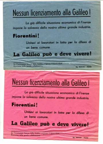 Florenz Keine Galileo-Entlassung - 2 Flyer gestartet Aereo Club
