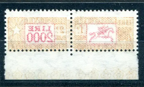 Postpakete Lire 2.000 Sorten scharfes komplettes Abziehbild