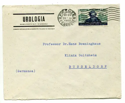 Grüne Lire 60 isoliert auf Umschlag für Deutschland