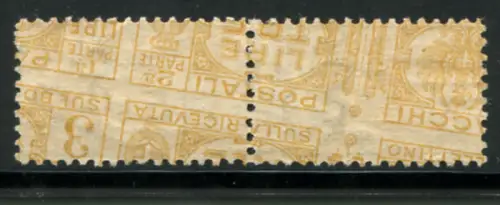 Postpakete Lire 3 Nr. 32 mit geradem Druck nach