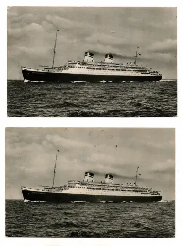 Graf von Savoyen - Zwei annullierte Schiffskarten mit Gleitstempel