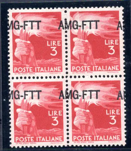 Democratica Lire 3 Sorten mit stark verschobenem Aufdruck