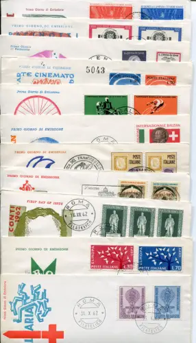 Italien FDC Venetia 1962 kompletter Jahrgang