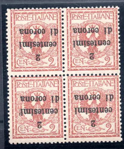 Trient und Triest - Cent. 2 von 2 Nr. 2aa umgedrehter Aufdruck - MNH