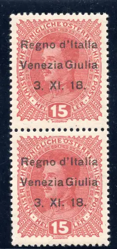 Venezia Giulia - 15 Heller Nr. 6m Fehler Italla - MNH