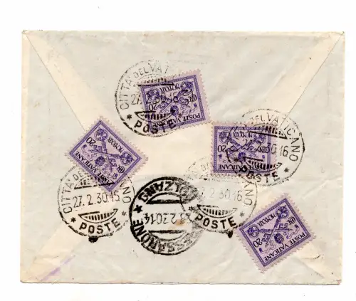 Schlichtung - Lot von 5 gereisten Umschlägen