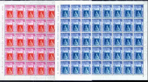 Hundertjährige Briefmarken der Toskana Serie in Blättern