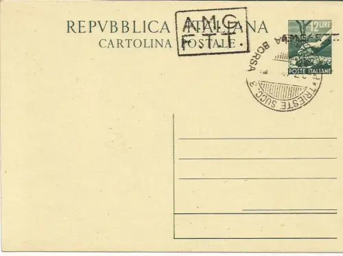 Triest A - C.P. Lire 12 Democratica Nr. C 3B (sz. A+B) - gebraucht