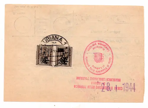 Ljubljana Occ. Deutsch - 40 von 5 Steuermarken Siegel aus Ljubljana