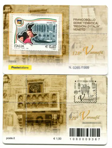 Philatelistische Karte 128^ Veronafil 2017