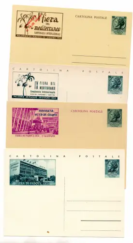 Triest A - C.P. Fiere d'Italia Nr. C24/C25 + C29/C30 Postkarten Neu