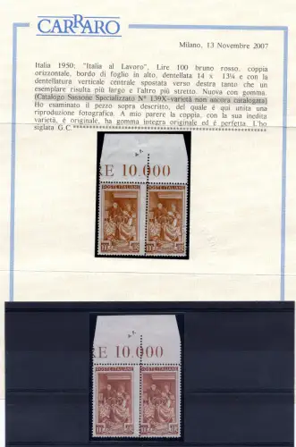 Arbeit Lire 100 Paar mit einer deutlich größeren Vielfalt Exemplar