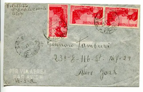 Advent der Republik Lire 10 drei Exemplare auf Umschlag