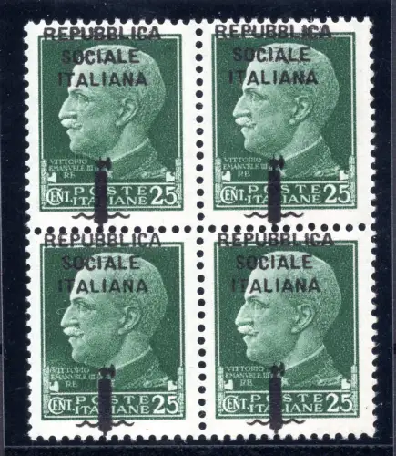 Cent. 25 Viertel verschobene Überdrucksorte