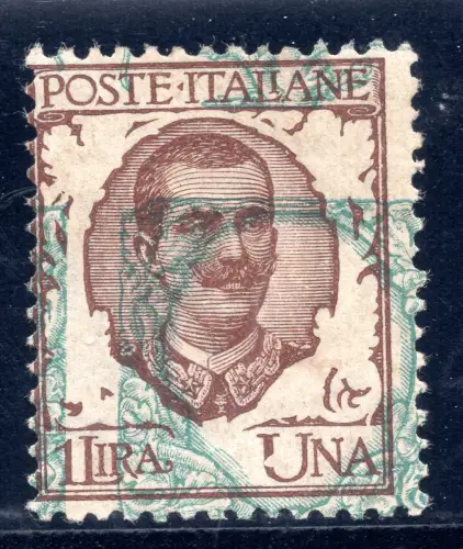 Floral Lire 1 Sorte Gründruck in beide Richtungen verschoben