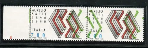 Aurelio Saffi stark verschobene Gründrucksorte