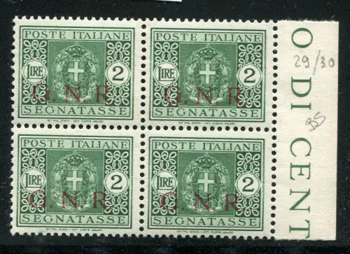 Steuermarken Lire 2 Brescia Quartina