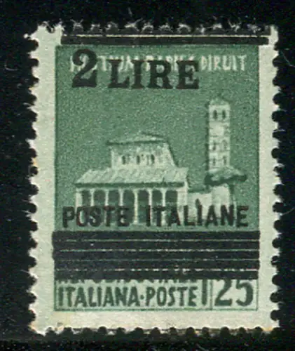 Zerstörte Denkmäler Lire 2 Sorten verschobener Aufdruck