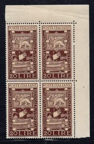 Biennale di Venezia Lire 20 Nr. 596 II Titatura - MNH