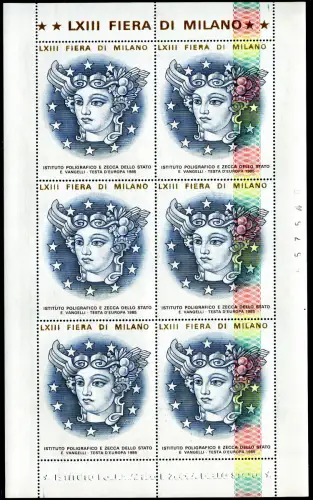 Erinnerungsbogen LXIII Fiera di Milano 1985