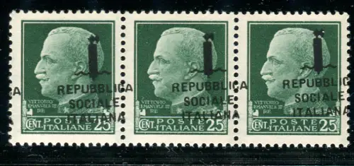 Cent. 25 Streifen verschiedene Verzahnung