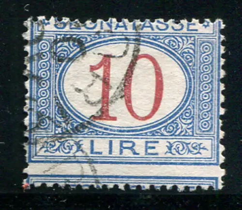 Steuermarken Lire 10 Sorten verschobene horizontale Verzahnung