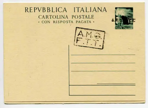 Triest A - C.P. Lire 15+15 Democratica n. C 7 (sopr. A+B) - Neu