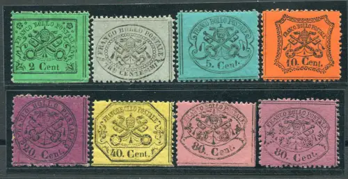 Päpstlich - Dritte Ausgabe Serie von acht gezackten Werten