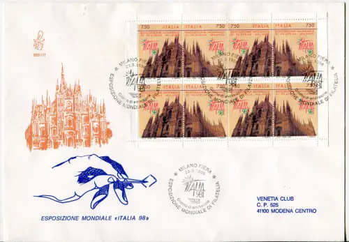 Italien FDC Venetia 1996 kompletter Jahrgang