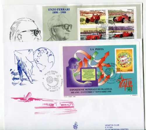 Italien FDC Venetia 1998 kompletter Jahrgang