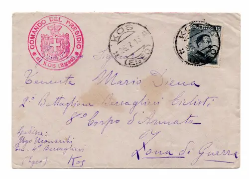 Coo - Michetti Cent. 20 isoliert auf Umschlag