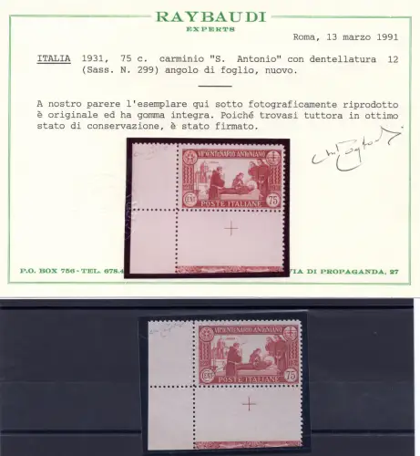 S. Antonio Cent. 75 schöne Exemplare postfrisch