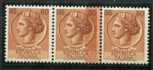 Syrakus Lire 80 Sterne II. Druckfleck