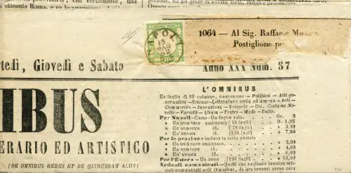 Neapolitanische Provinzen - 1/2 Gr. grün Nr. 17 sehr gut in Zeitung