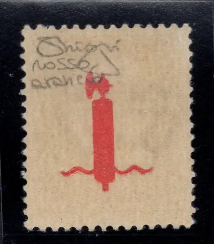 Cent. 30 n. 492Es rot orange Aufkleber - MNH