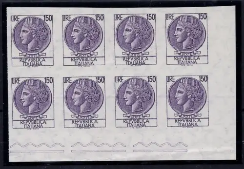 Siracusana Lire 150 n. 1083A Achterblock ungezähnt - MNH