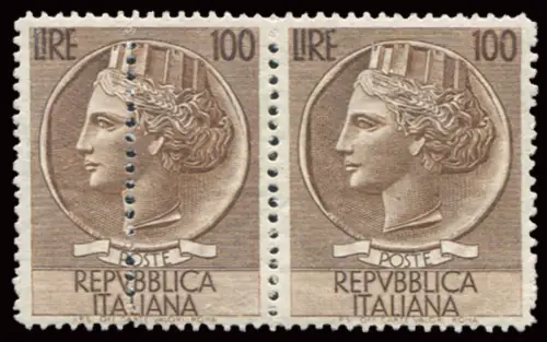 Siracusana Lire 100 n. 747g Paar Sorte Verzahnung