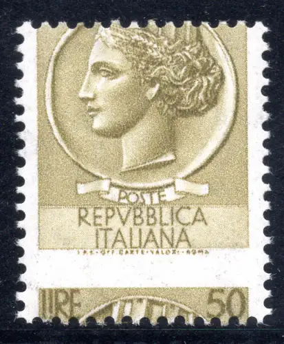 Syrakus Lire 50 Sterne IV. verschobene Verzahnungsvielfalt