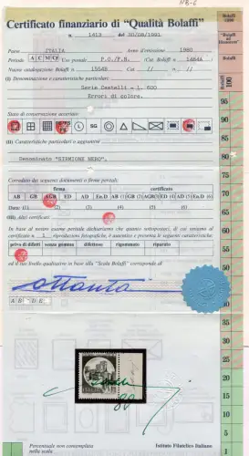 Castelli Lire 600 Sirmione schwarz Sorte Bolaffi