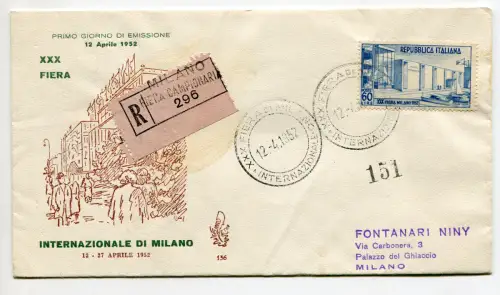 Mailand 52 auf Umschlag Venetia Racc.