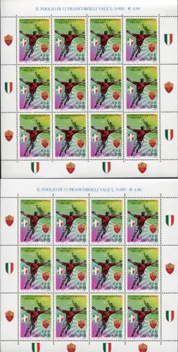 Roma Champion 2001 zwei Miniblätter Sorte ein und zwei Loch