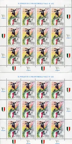 Juventus Champion 2003 zwei Miniblätter Sorten zwei und drei Loch