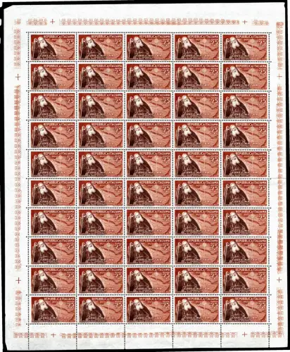 Kardinal Massaia Bogen von fünfzig Exemplaren mit Verzierung