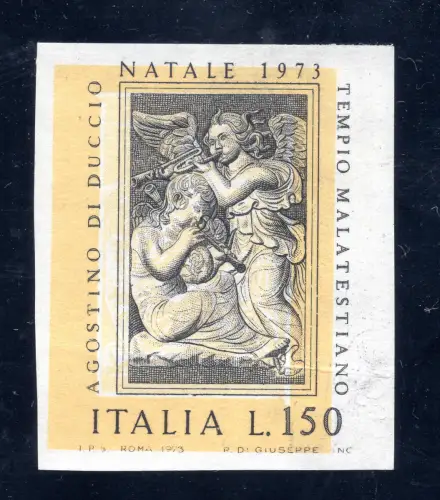 Weihnachten 1973 Lire 150 Sorten ungezähnt