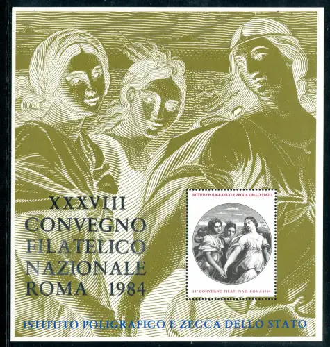 Zettel Erinnofilo Nationale Philatelistische Tagung Rom 1984