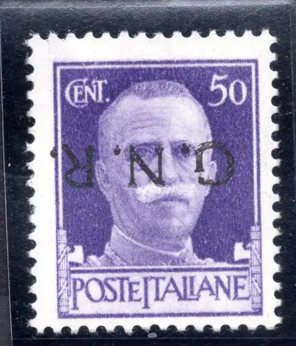 GNR Cent. 50 n. 477a umgekehrter Aufdruck - MNH